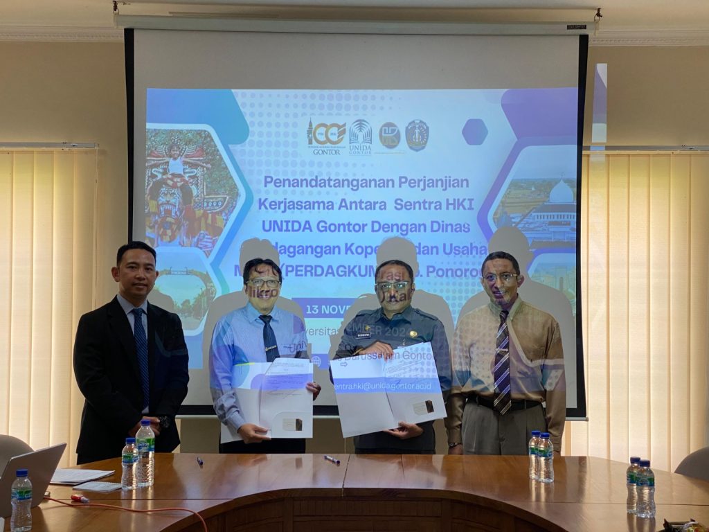 Sentra HKI UNIDA Gontor Jalin Kerja Sama dengan Dinas PERDAGKUM Ponorogo