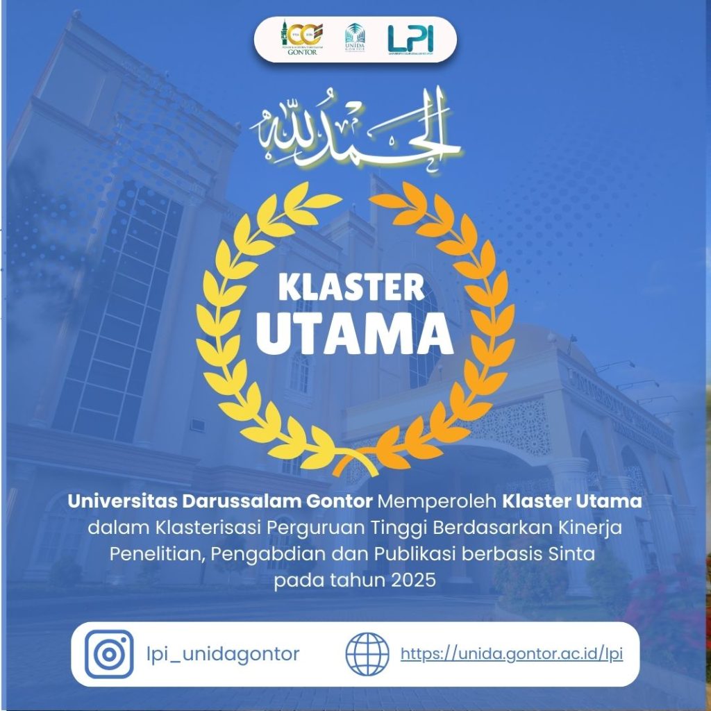 Selamat! UNIDA Gontor Raih Peringkat Klaster Utama dalam Klasterisasi Perguruan Tinggi Tahun 2025
