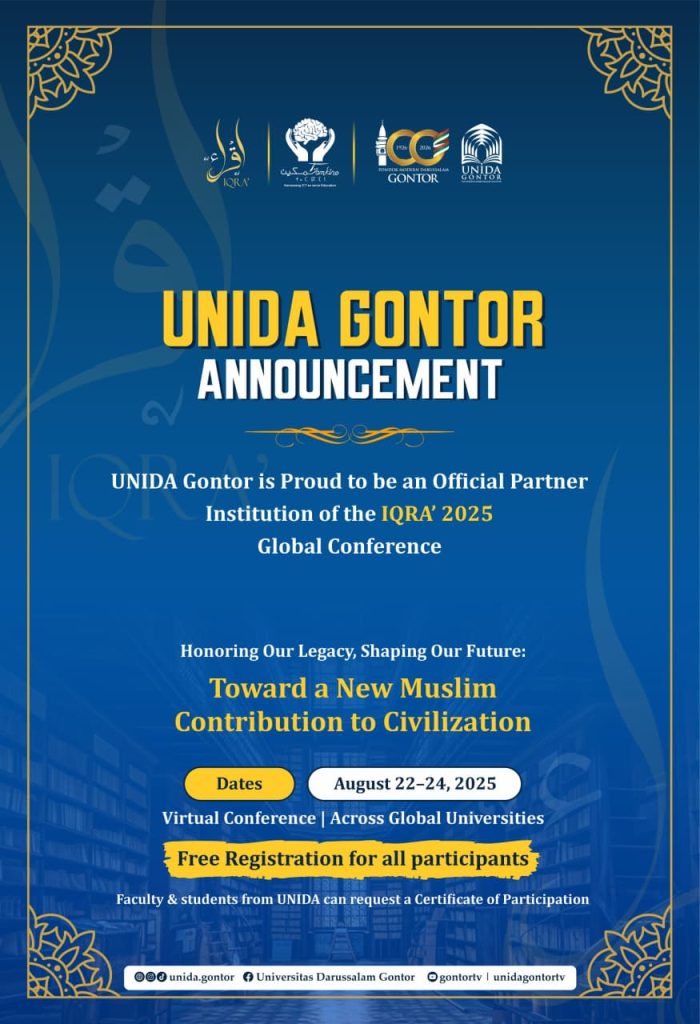 UNIDA Gontor Mitra Resmi IQRA’ 2025 Global Conference Internasional